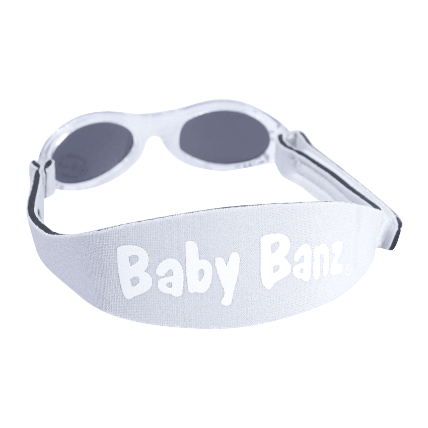 Baby Banz / Kidz Banz solglasögon för barn och baby. Silverfärgade.