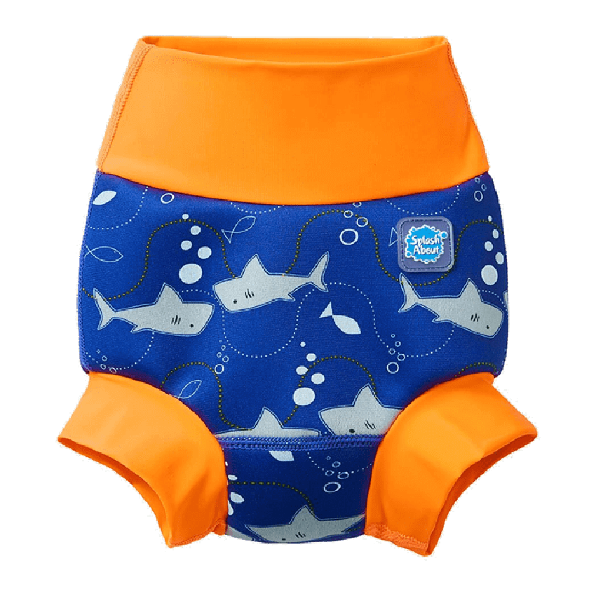 Badbyxa för babysim - Happy Nappy Shark Orange