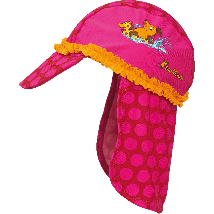 Playshoes solhatt med nakkeskygge - Mouse Pink