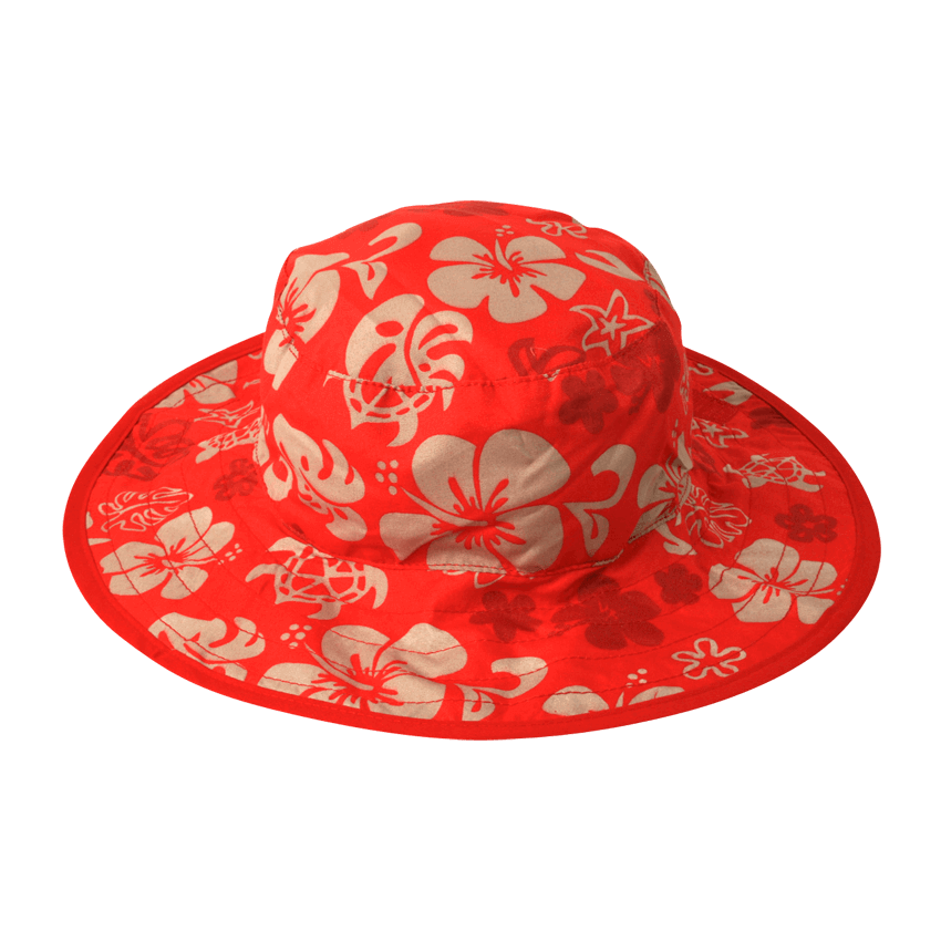 Solhatt med UV-skydd - Röda Blommor (Banz Red Flowers)